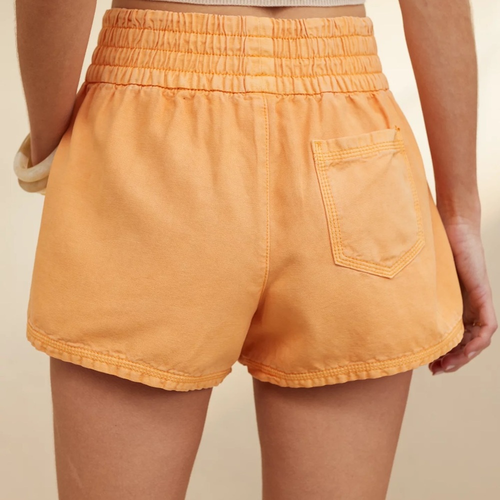 NWT Aerie High Waist Orange Women's Shorts - Picture 2 of 7
